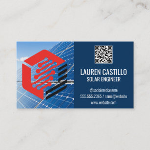 Carte De Visite Panneaux solaires et énergie technologique