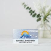 Carte De Visite Panneaux solaires | Icône Énergie domestique (Debout devant)