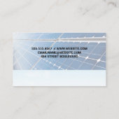 Carte De Visite Panneaux solaires | Icône Énergie domestique (Dos)