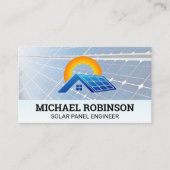 Carte De Visite Panneaux solaires | Icône Énergie domestique (Devant)