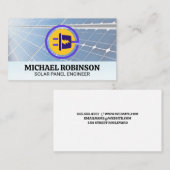 Carte De Visite Panneaux solaires | Logo de prise électrique (Devant / Derrière)