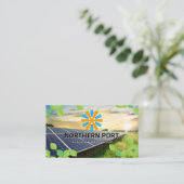 Carte De Visite Panneaux solaires | Logo Énergie (Debout devant)