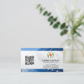 Carte De Visite Panneaux solaires | Logo énergie propre (Debout devant)