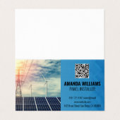 Carte De Visite Panneaux solaires | Logo Tech | Énergie (Extérieur déplié)