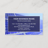 Carte De Visite Panneaux solaires modernes d'énergie renouvelable (Dos)