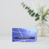 Carte De Visite Panneaux solaires modernes d'énergie renouvelable (Debout devant)