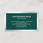 Carte De Visite Panneaux solaires sur le toit en acier foncé (Dos)