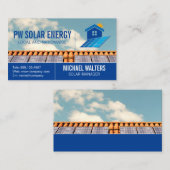 Carte De Visite Panneaux solaires sur le toit | Énergie (Devant / Derrière)