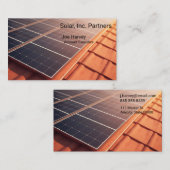 Carte De Visite Panneaux solaires sur un toit de tuiles (Devant / Derrière)