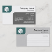 Carte De Visite Panneaux - Vert mousse et gris (Devant / Derrière)