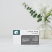 Carte De Visite Panneaux - Vert mousse et gris (Debout devant)