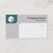 Carte De Visite Panneaux - Vert mousse et gris (Dos)