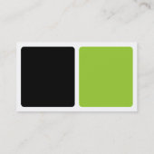 Carte De Visite Panneaux - vert, noir et blanc (Dos)
