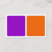 Carte De Visite Panneaux - violet et orange (Dos)