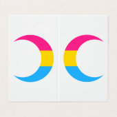 Carte De Visite Pansexual Pride Crescent Moons Greeting Card (Extérieur déplié)