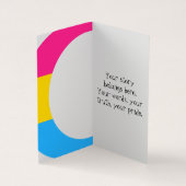 Carte De Visite Pansexual Pride Crescent Moons Greeting Card (Intérieur)