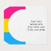 Carte De Visite Pansexual Pride Crescent Moons Greeting Card (Intérieur déplié)