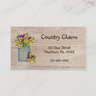 Carte de visite Pansies pays