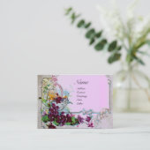 Carte De Visite Pansies ROMANTICA, Violets, Panier Floral d'hiver (Debout devant)