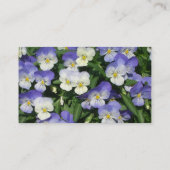 Carte De Visite Pansies violettes Jardin Floral (Dos)