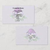 Carte De Visite Pansy pourpre et blanc (Devant / Derrière)