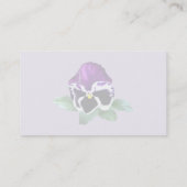 Carte De Visite Pansy pourpre et blanc (Dos)