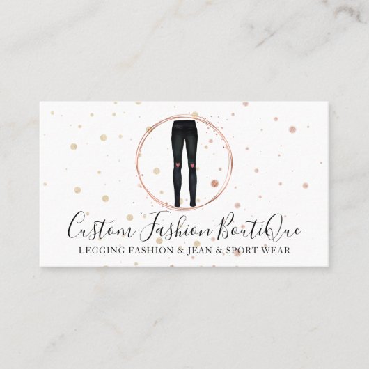 Carte De Visite Pantalon de la mode Boutique Leggings (Devant)