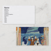 Carte De Visite Pantomime l'étape, illustration pour des 'fêtes (Devant / Derrière)