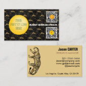 Carte De Visite pantoufle or et noir nous acceptons bitcoin modern (Devant / Derrière)