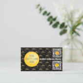 Carte De Visite pantoufle or et noir nous acceptons bitcoin modern (Debout devant)