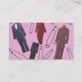 Carte De Visite Pantsuits et goupilles de sécurité (Dos)