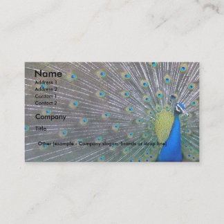 Carte De Visite Paon