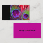 Carte De Visite Paon (Devant / Derrière)