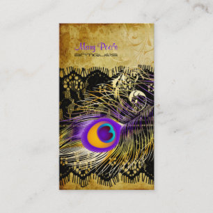 Carte De Visite Paon de cru de PixDezines+polices de la