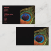 Carte De Visite Paon élégant (Devant / Derrière)