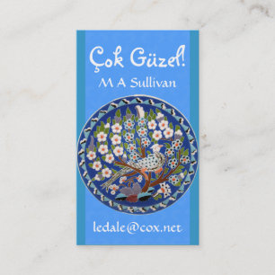 Carte De Visite Paon floral