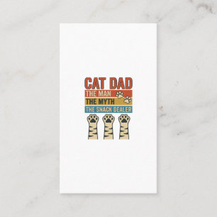 Carte De Visite Papa Chat Le Fournisseur De Snacks Chemise Vintage