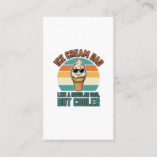 Carte De Visite Papa Crème Glacée Vintage Drôle T-Shirt pour Papa