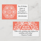 Carte De Visite Papaya Mandala (Devant / Derrière)