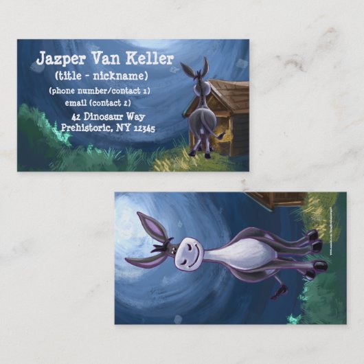 Carte De Visite Papeterie d'âne (Devant / Derrière)