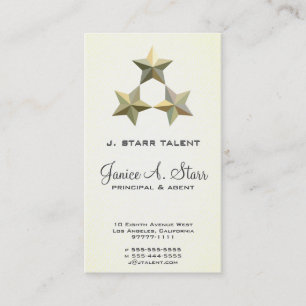 Carte De Visite Papeterie professionnelle distinguée à trois étoil