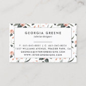 Carte De Visite Papier à signature aquarelle tropical (Dos)