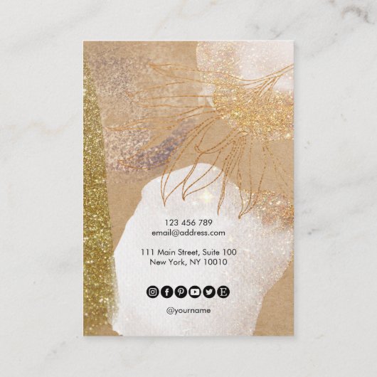 Carte De Visite papier abstrait minimal simple Écran de lecture (Dos)