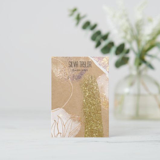 Carte De Visite papier abstrait minimal simple Écran de lecture (Debout devant)