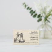 Carte De Visite Papier Antique Vieux Mode Coiffeuse (Debout devant)