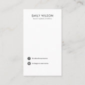 CARTE DE VISITE PAPIER AQUA PETAL FAIT À LA MAIN LONGUE ÉCRAN (Dos)