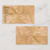 CARTE DE VISITE PAPIER ARRIÈRE - PLAN BROWN LÉGER TEXTURE SAC PAPI (Devant / Derrière)