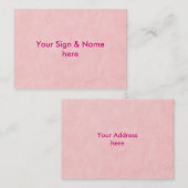 Carte De Visite PAPIER Arrière - plan TEXTURE - rose clair (Devant / Derrière)