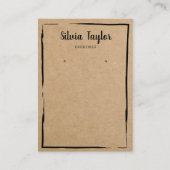 Carte De Visite papier artisanal simple Écran d'oreille ajouter le (Devant)