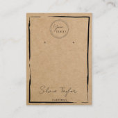 Carte De Visite papier artisanal simple Écran d'oreille ajouter le (Devant)